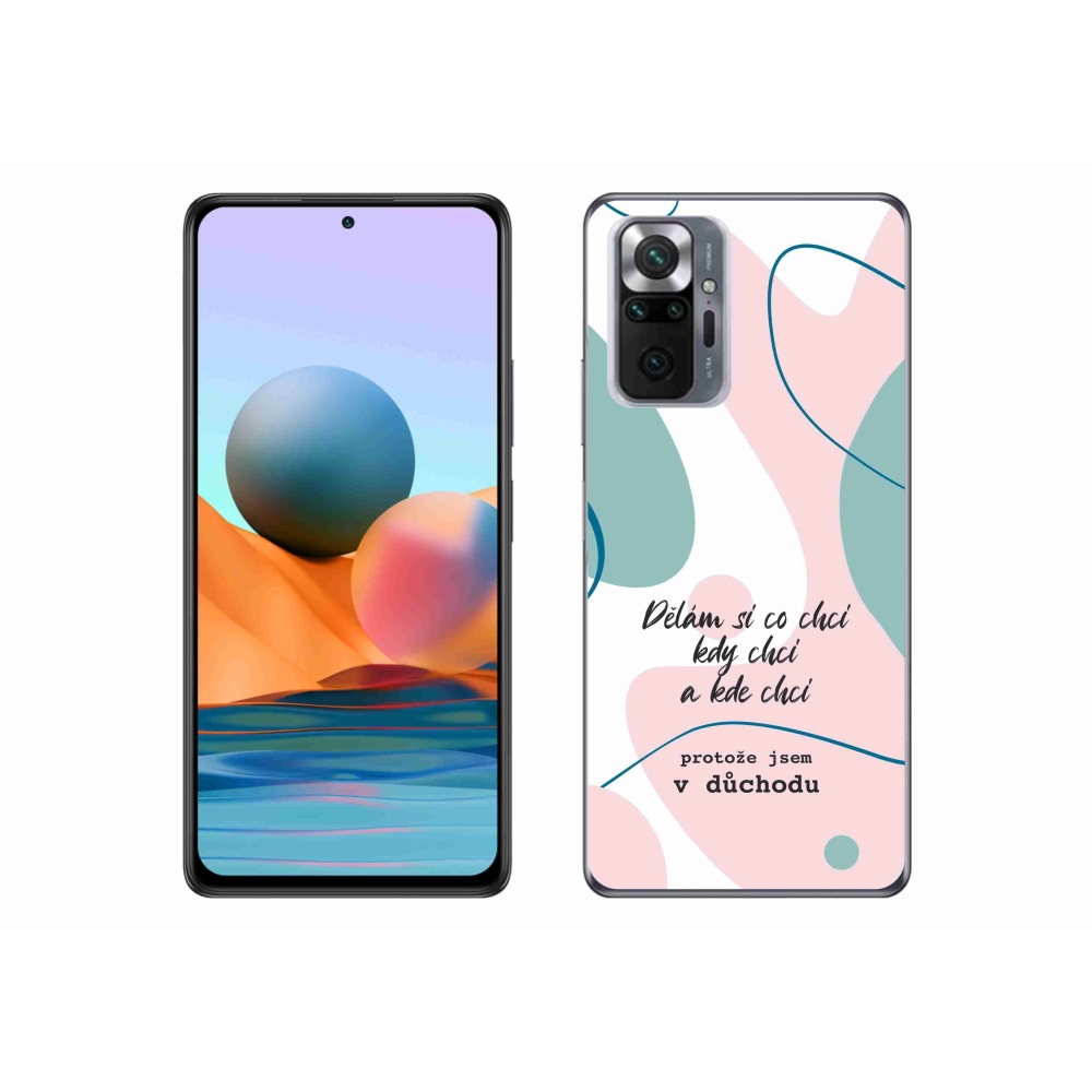 Gél borító mmCase a Xiaomi Redmi Note 10 Pro készülékhez - vicces szöveg 10 fehér háttérrel
