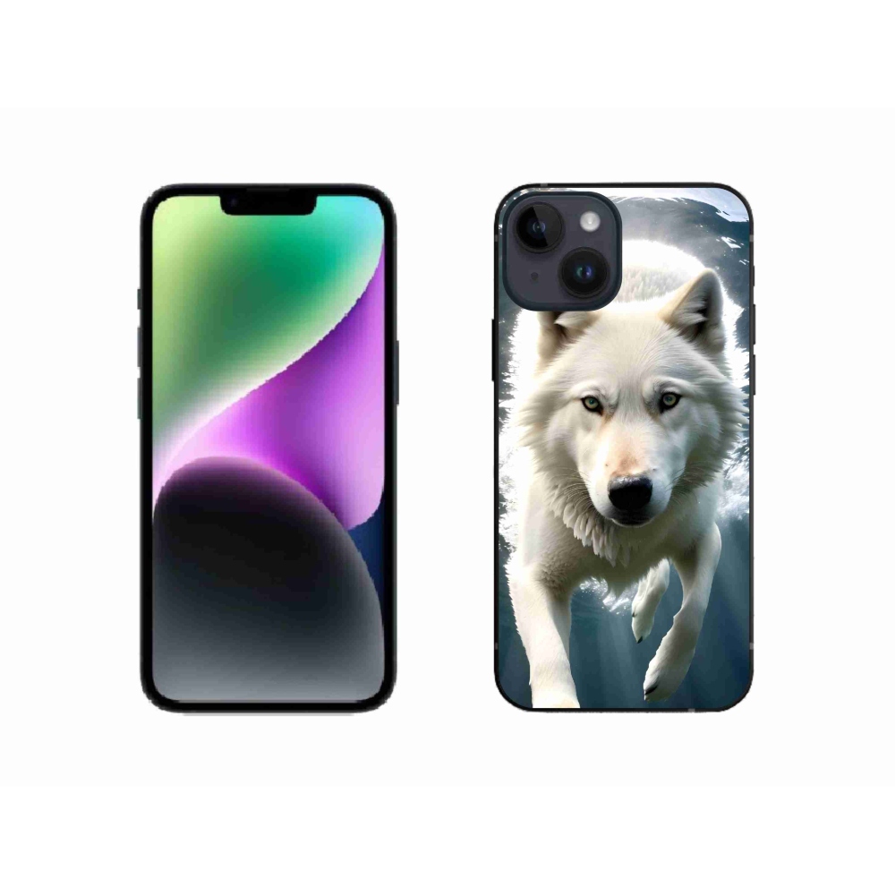 Zselés borítás mmCase iPhone 14 készülékhez - fehér farkas