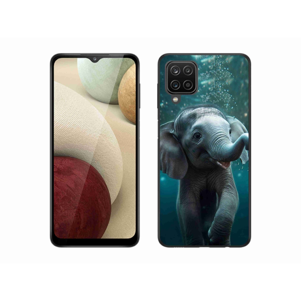 Gél borítás mmCase Samsung Galaxy A12 készülékhez - elefánt a víz alatt