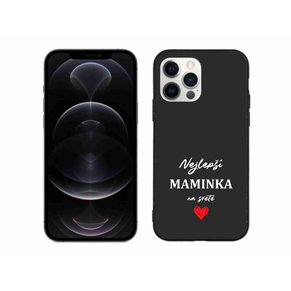 Gél borítás mmCase iPhone 12 Pro Max készülékhez - Best Mom 1 Fekete háttér