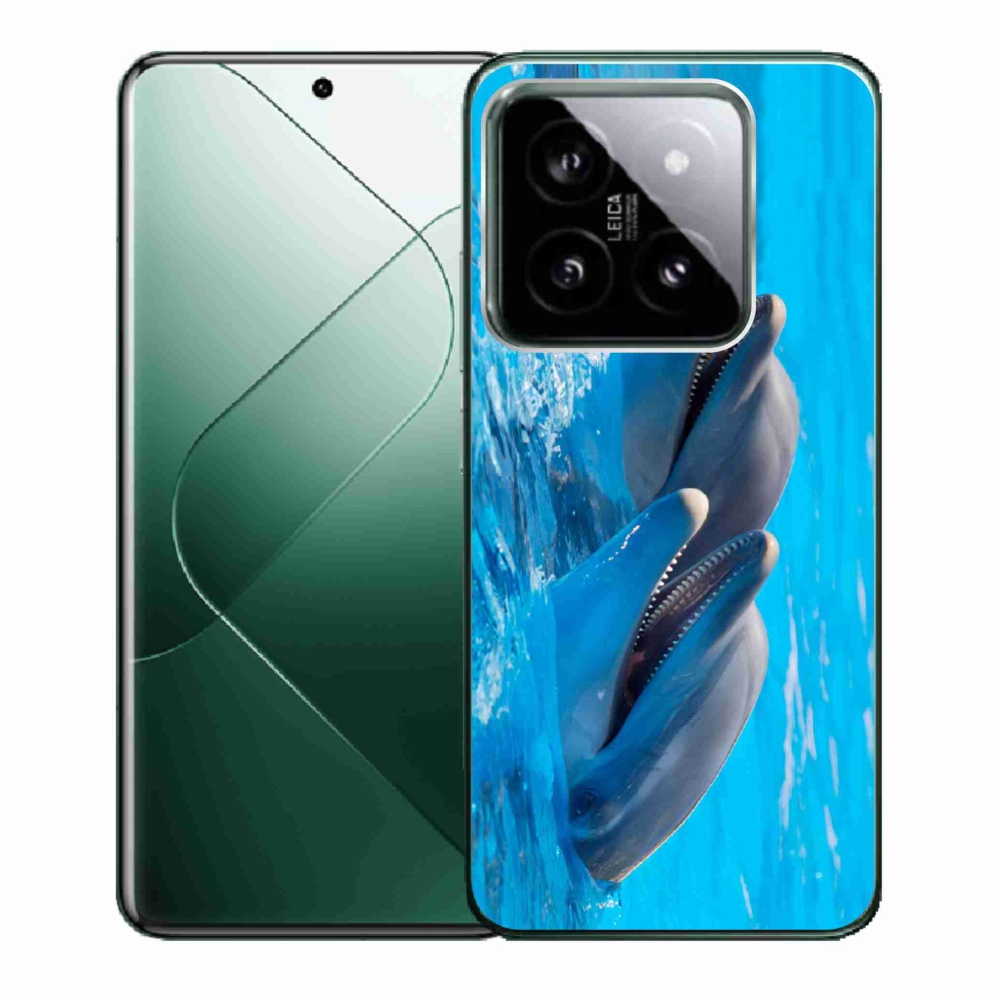 Gél borítás mmCase a Xiaomi 14 - delfinek számára
