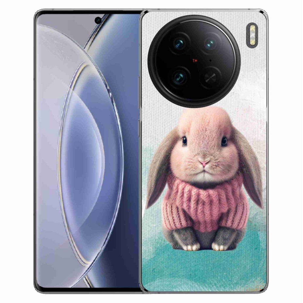 Zselés borítás mmCase a Vivo X90 Pro-hoz - nyúl pulóverben