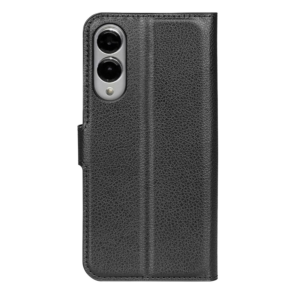 Litchi könyv tok Samsung Galaxy S25 Edge készülékhez - fekete