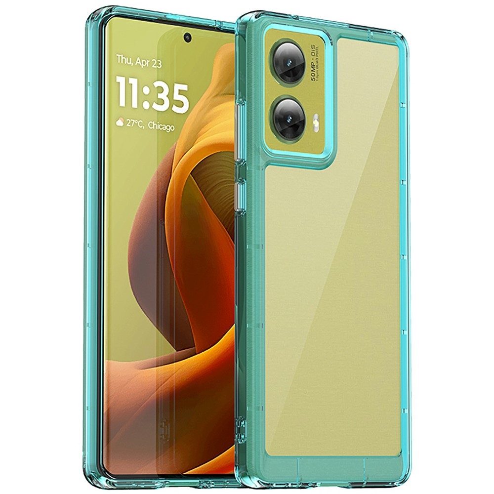 Zselés tok kemény hátlappal Motorola Moto G85 5G - világoskék