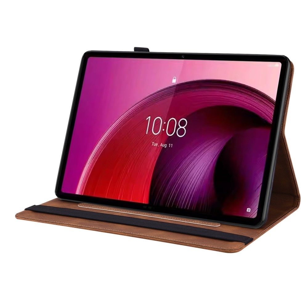 Impresszum záró tok a Lenovo Tab M10 5G-hez - barna
