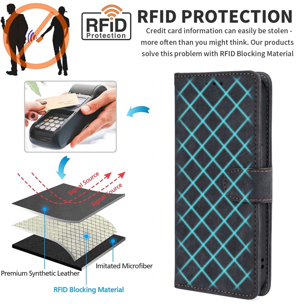 RFID könyvtáska a Xiaomi Poco F7 Pro 5G/Poco F7 Ultra 5G készülékhez - zöld