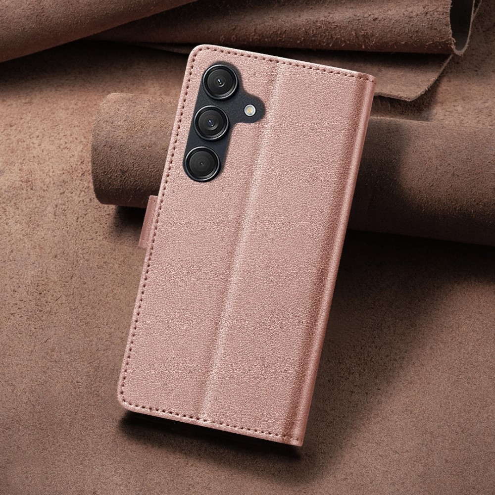 BINFEN könyv tok Samsung Galaxy A56 5G - rózsa arany