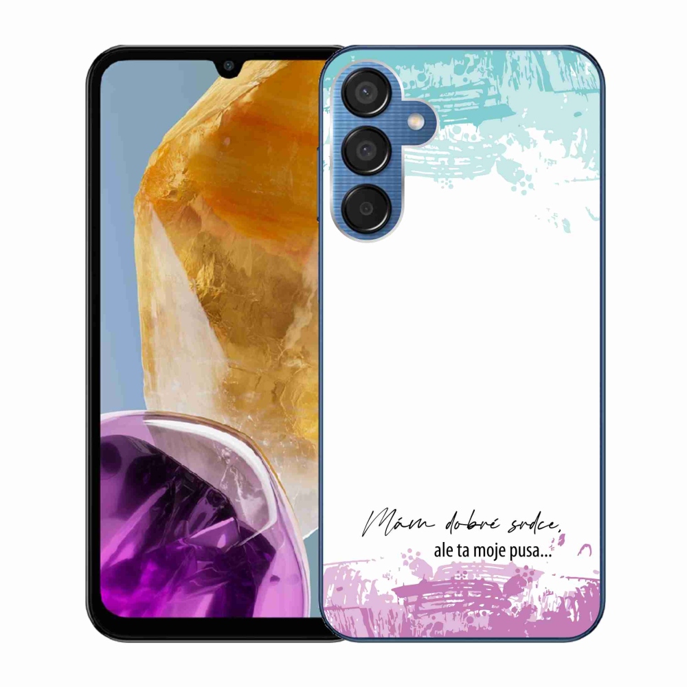 Gél borító mmCase Samsung Galaxy M15 5G - vicces szöveg 3 fehér háttérrel