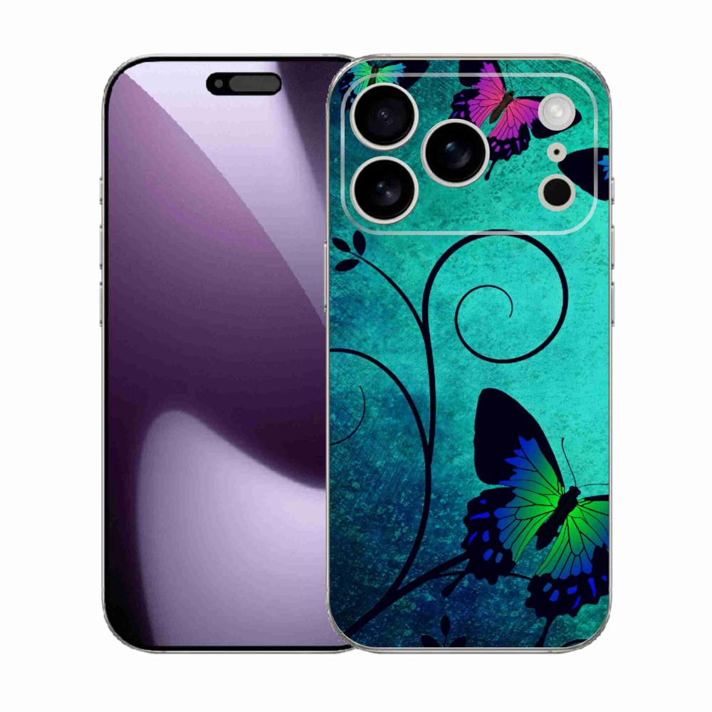 Zselés borítás mmCase iPhone 17 Pro készülékhez - színes pillangók