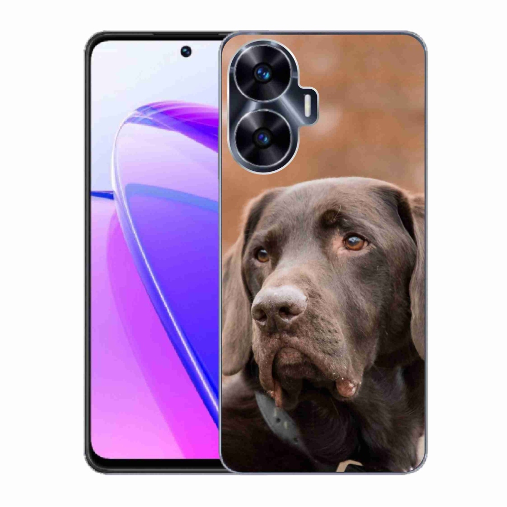 Gél tok mmCase a Realme C55 készülékhez - barna labrador