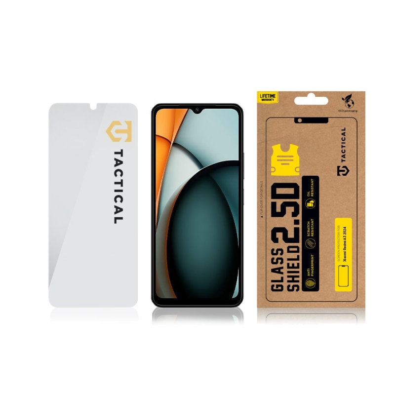 Taktikai üvegpajzs 2.5D üveg Xiaomi Redmi A3 2024 Clear számára