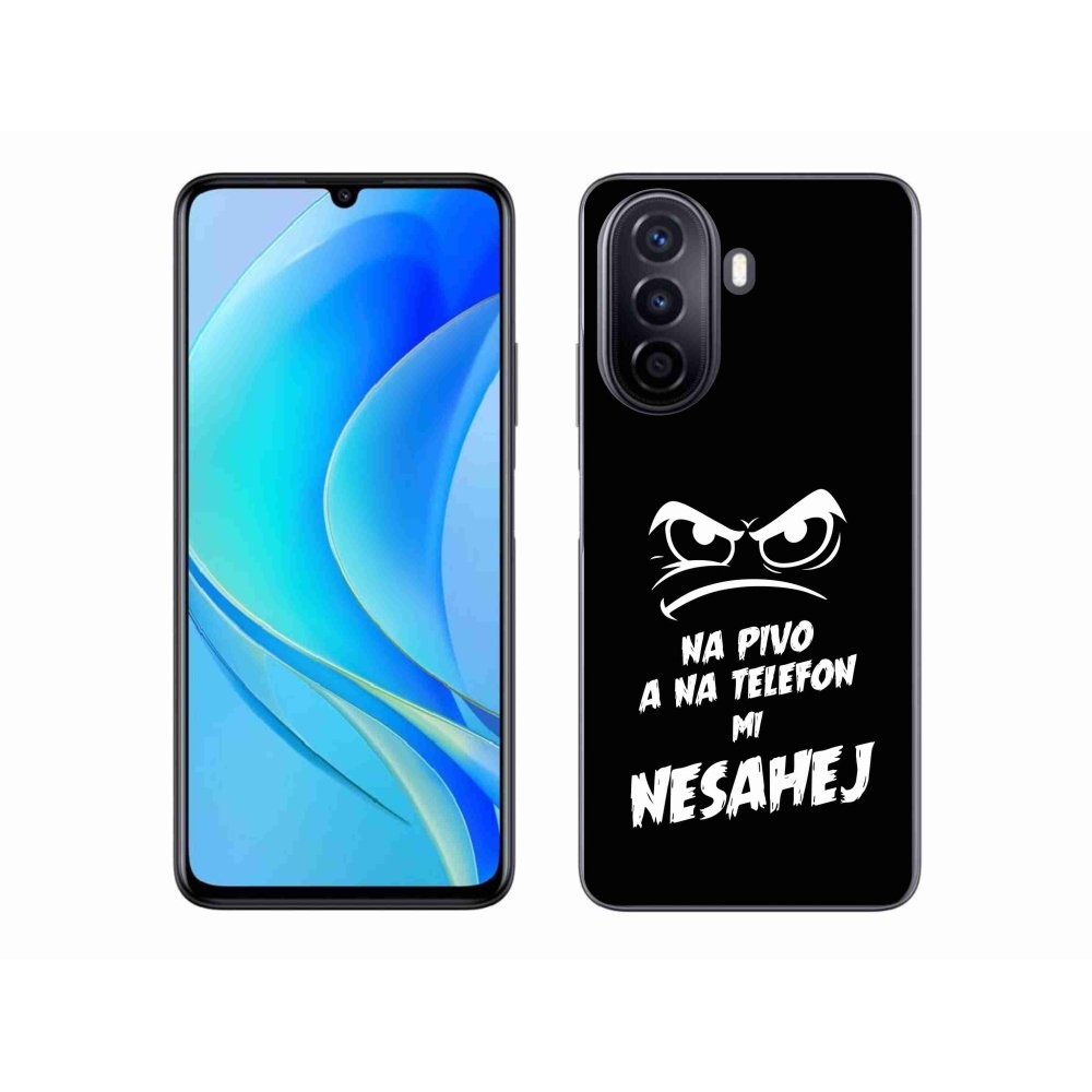Gél borító mmCase a Huawei Nova Y70 készülékhez - sör motívum 2 fekete háttérrel