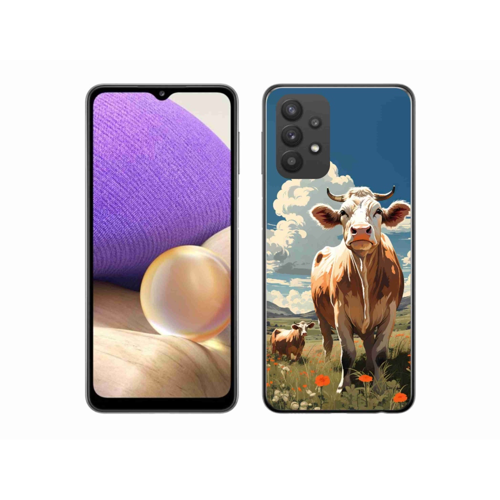 Zselés borítás mmCase Samsung Galaxy A32 5G - tehenek a réten