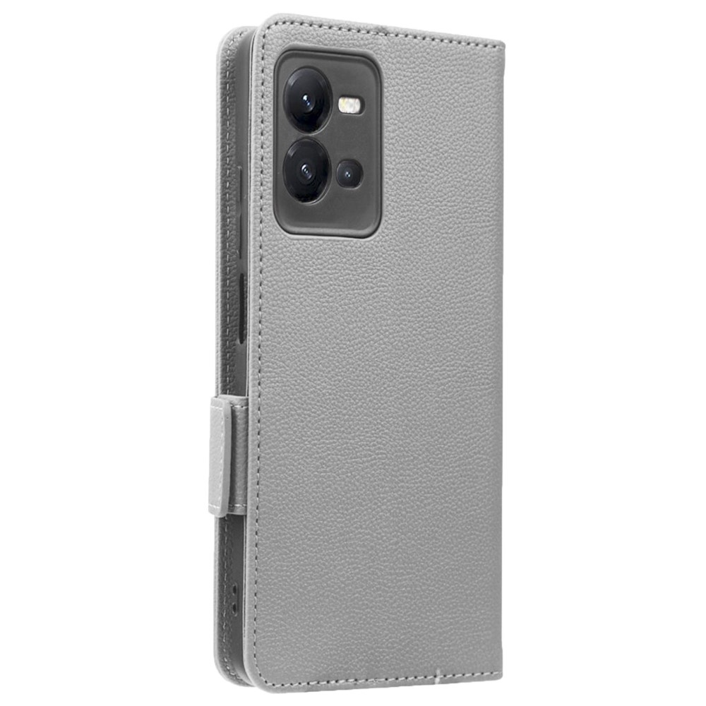 Tárcás könyv tok a Vivo X80 Lite-hoz - szürke