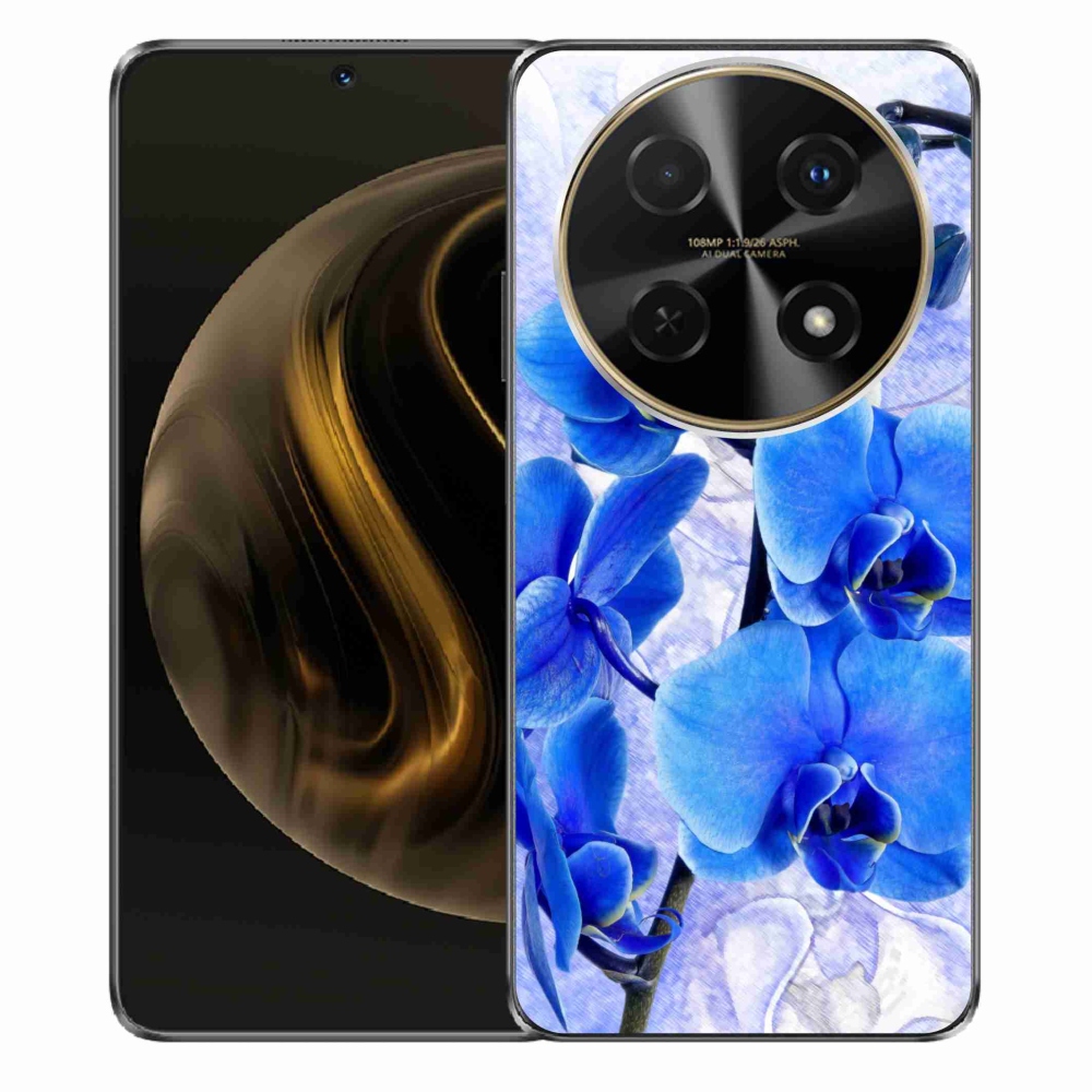 Gél borító mmCase a Huawei Nova 12i készülékhez - kék virágok