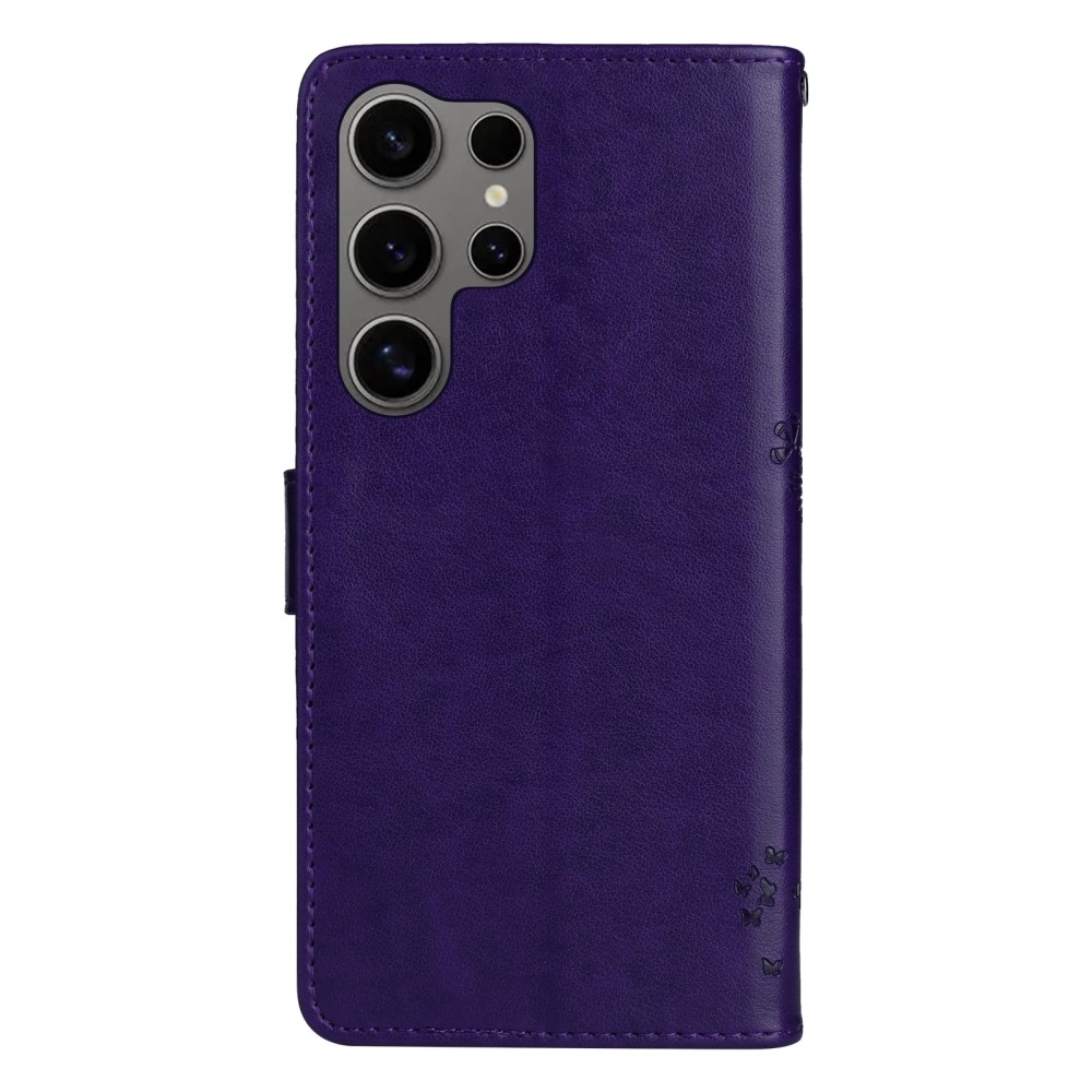 Fák könyve tok Samsung Galaxy S25 Ultra - sötétlila