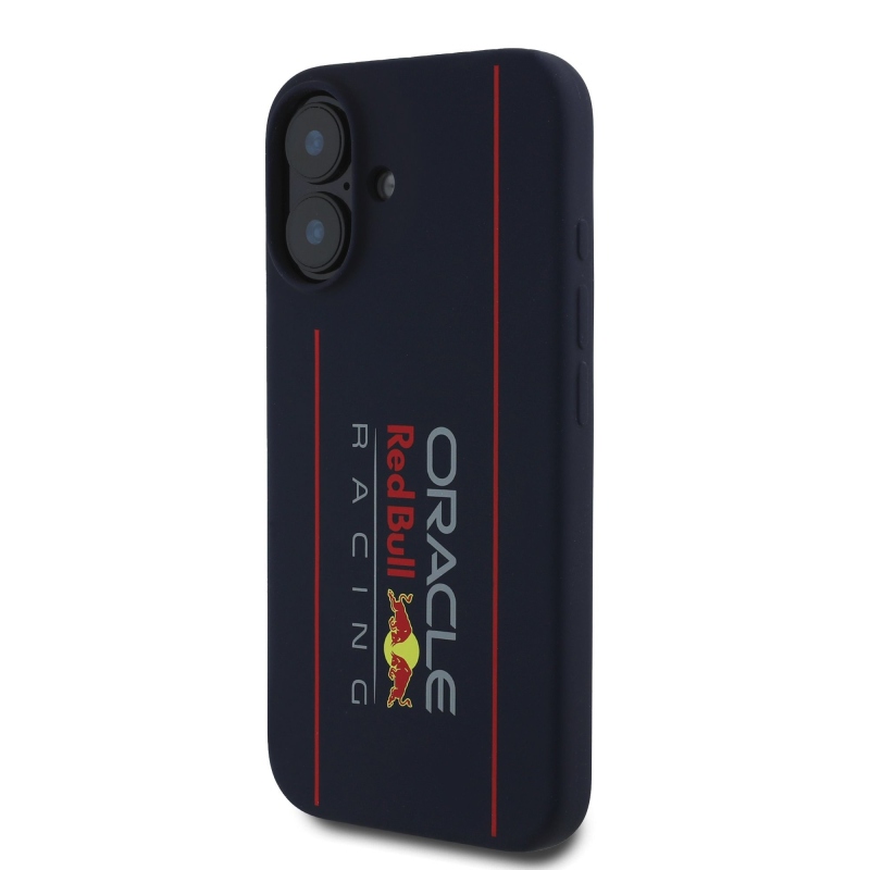 Red Bull szilikon függőleges logós MagSafe hátlap iPhone 16-hoz Navy