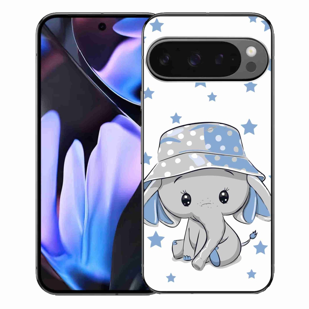 Zselés borítás mmCase a Google Pixel 9 Pro XL-hez - kék elefánt