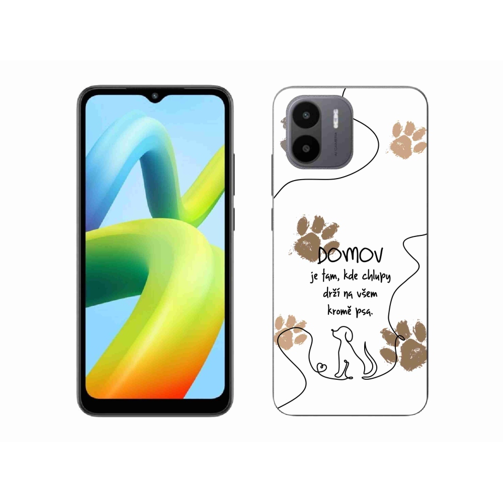Gél borítás mmCase a Xiaomi Redmi A1 készülékhez - kutya motívum fehér háttérrel