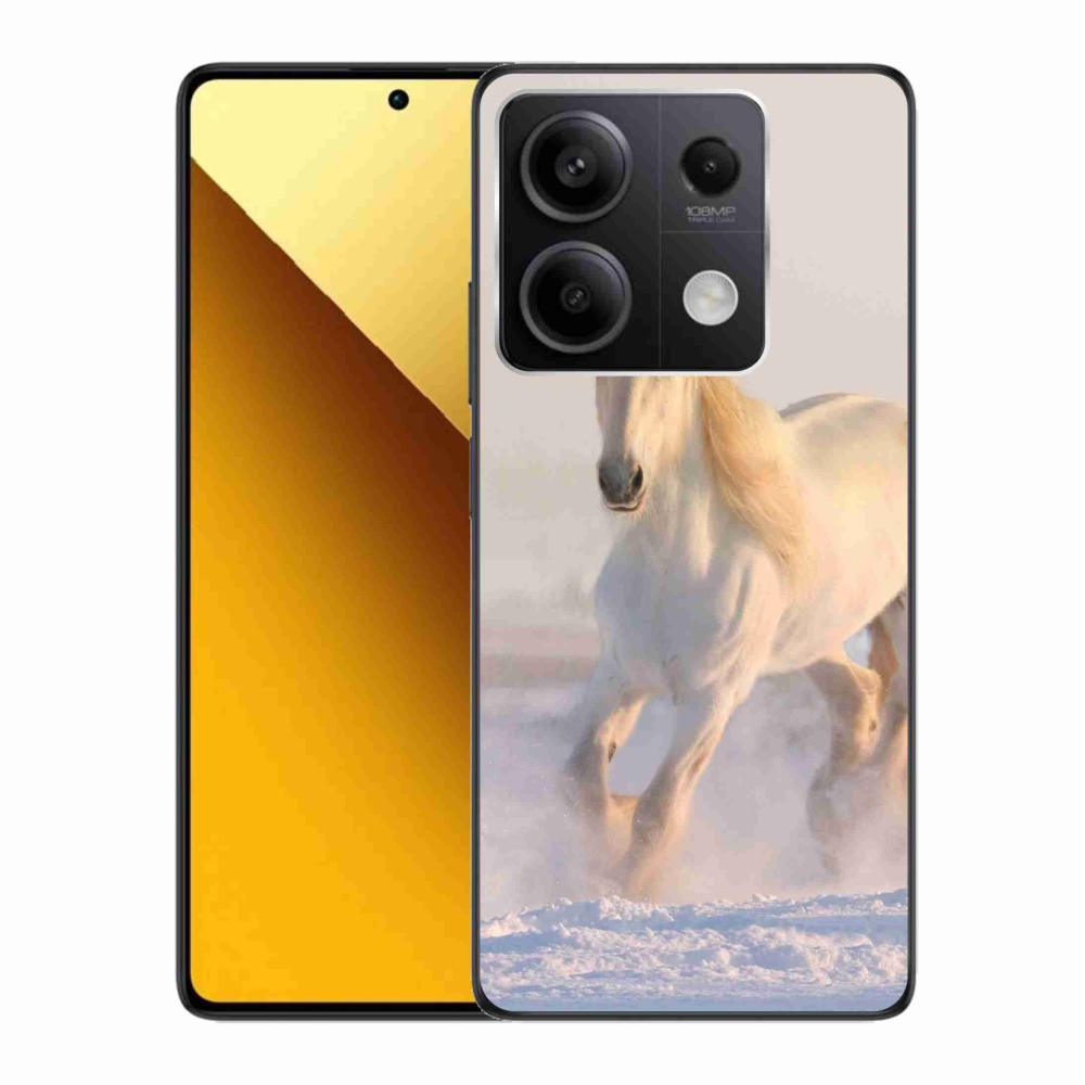 Gél tok mmCase a Xiaomi Redmi Note 13 5G számára - ló a hóban