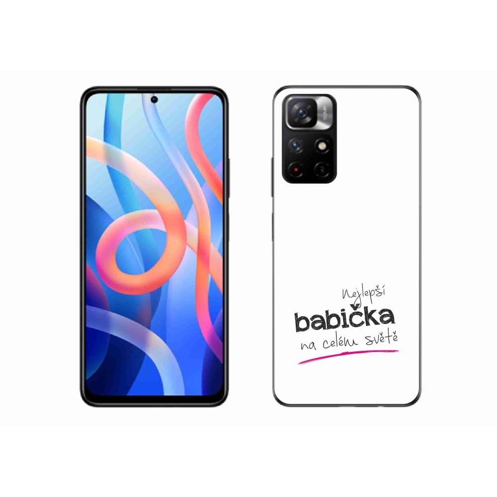 Gél borító mmCase a Xiaomi Redmi Note 11S 5G-hez - a legjobb nagymama 4 fehér háttérrel