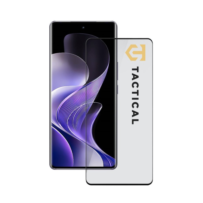 Taktikai üvegpajzs 5D üveg a Vivo V40 Black készülékhez