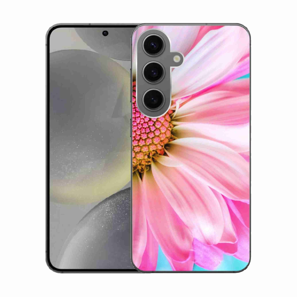 Gél védőhuzat mmCase Samsung Galaxy S24 készülékhez - rózsaszín virág