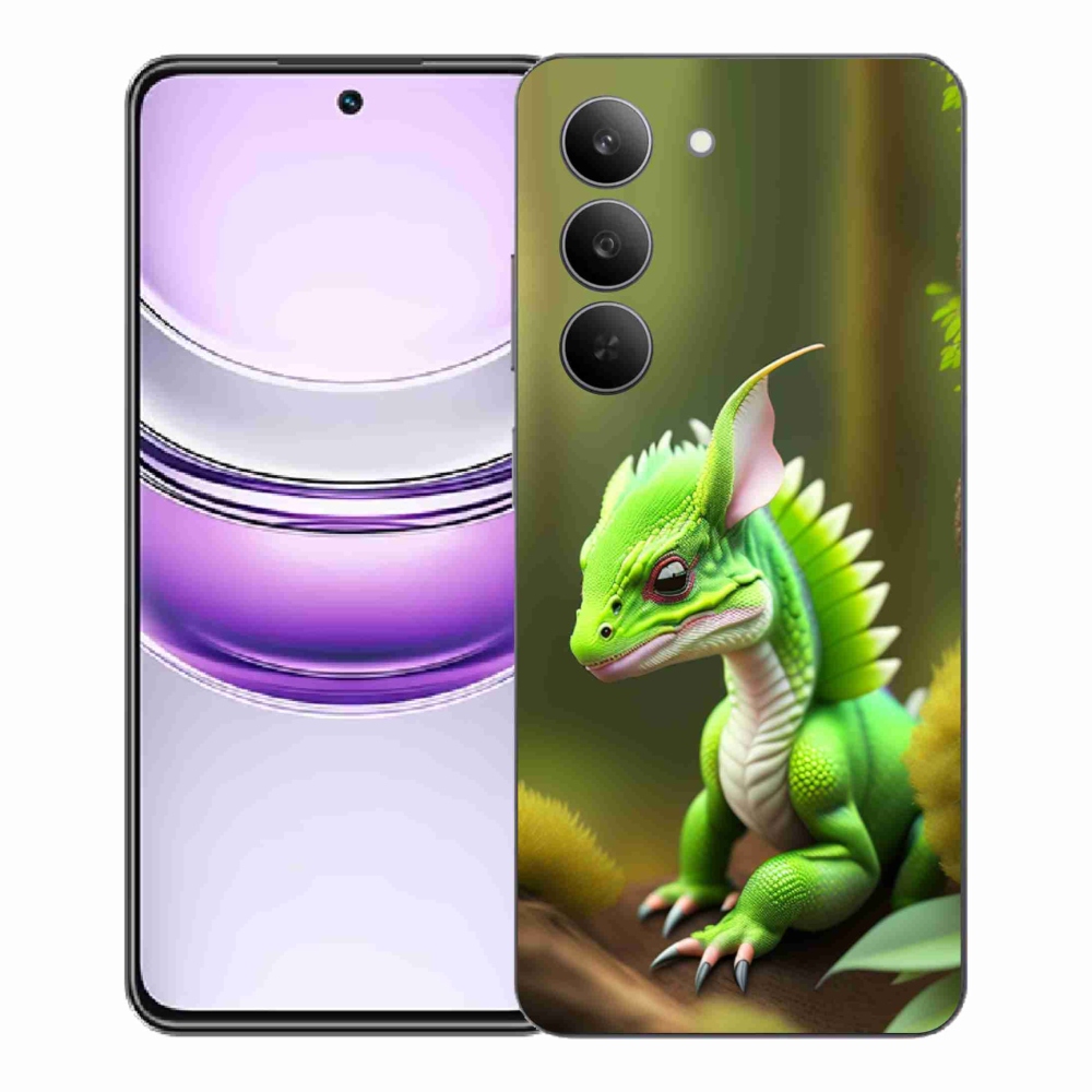 Zselés borítás mmCase a Realme 14x 5G készülékhez - zöld sárkány