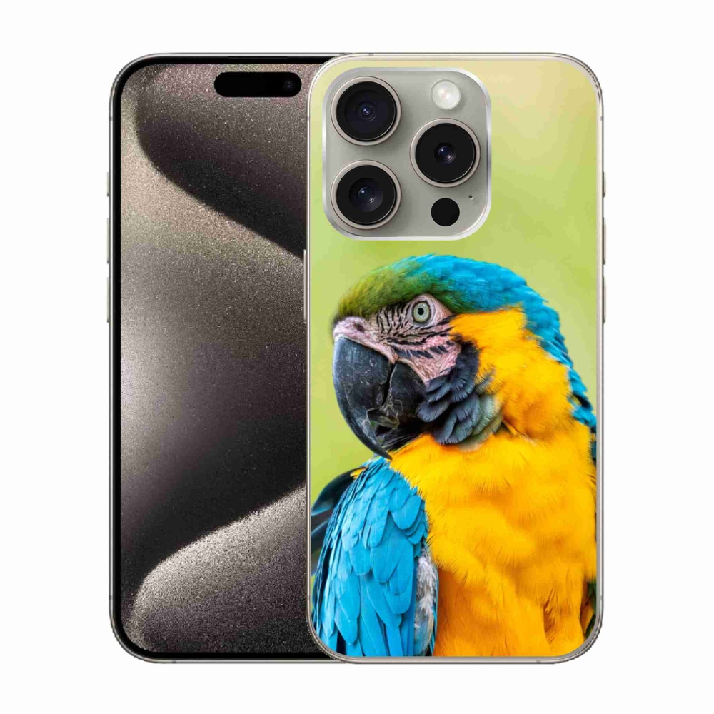 Gél tok mmCase iPhone 15 Pro készülékhez - papagáj ara 2