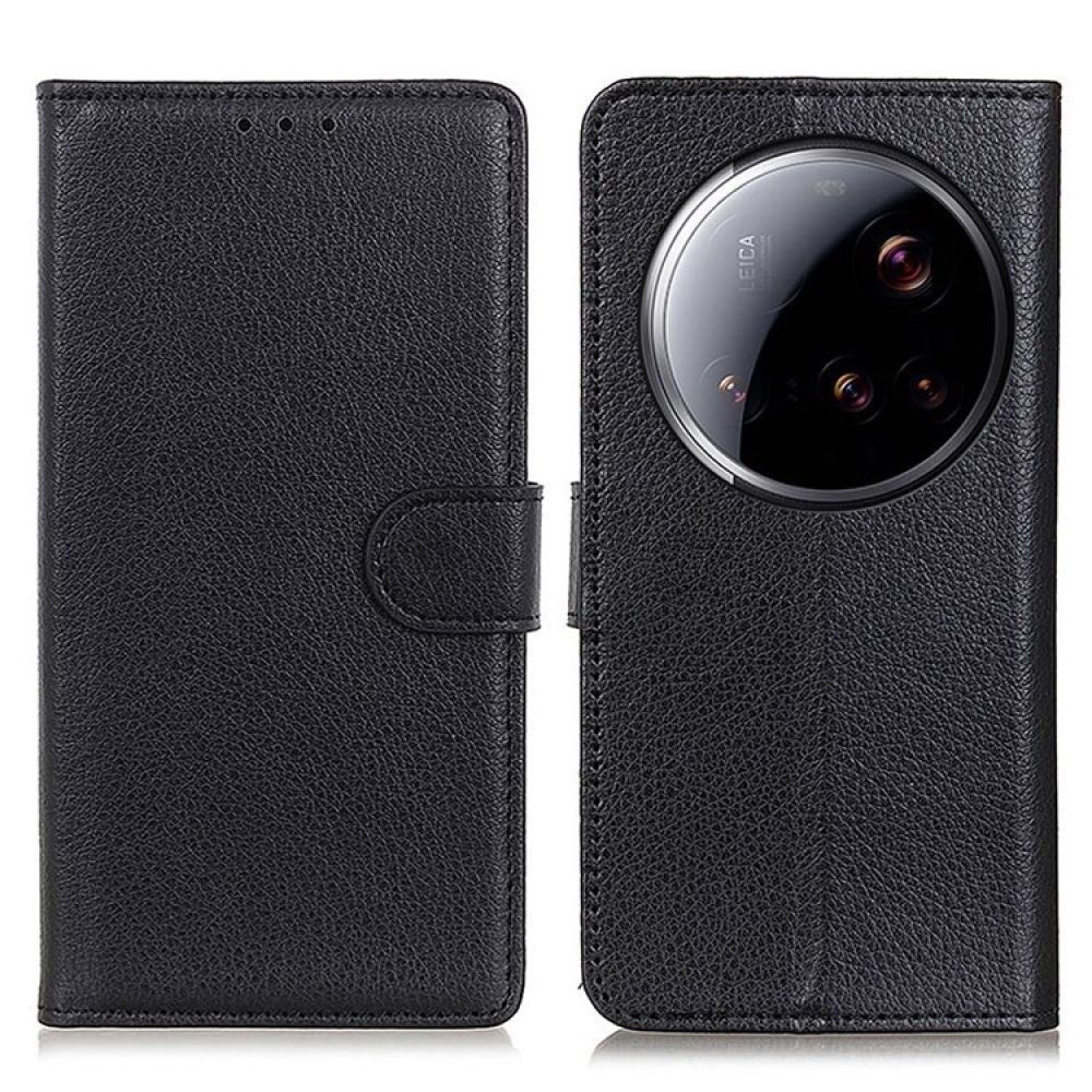 Litchie könyvtáska Xiaomi 15 Ultra - fekete