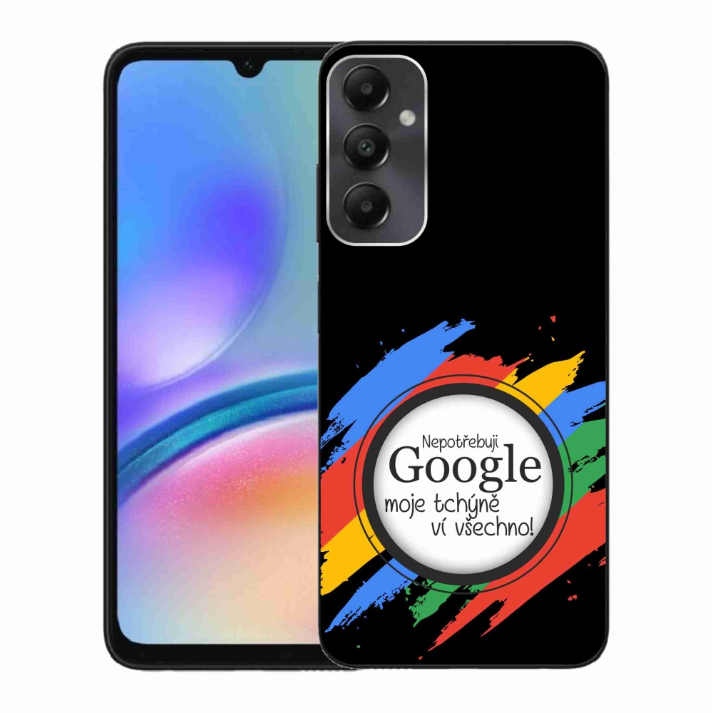 Gél borító mmCase Samsung Galaxy A05s - anyós mindent tud fekete háttérrel