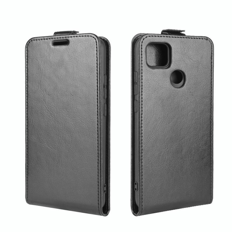 Függőleges PU bőr flip tok Xiaomi Redmi 9C-hez - fekete