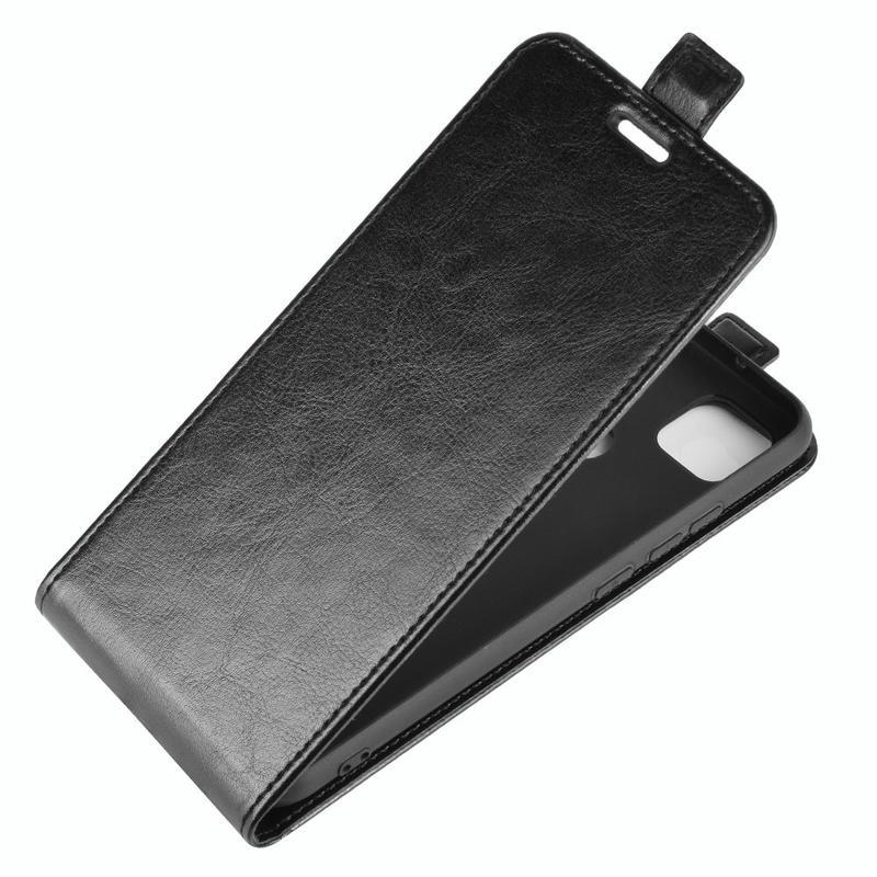 Függőleges PU bőr flip tok Xiaomi Redmi 9C-hez - fekete