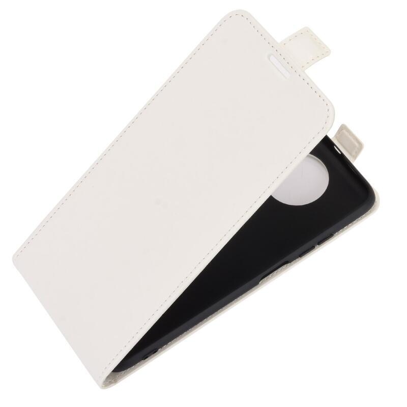 Függőleges PU bőr flip tok Xiaomi Redmi Note 9T 5G-hez - fehér
