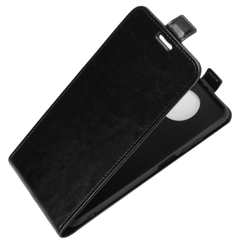 Függőleges PU bőr flip tok Xiaomi Redmi Note 9T 5G-hez - fekete