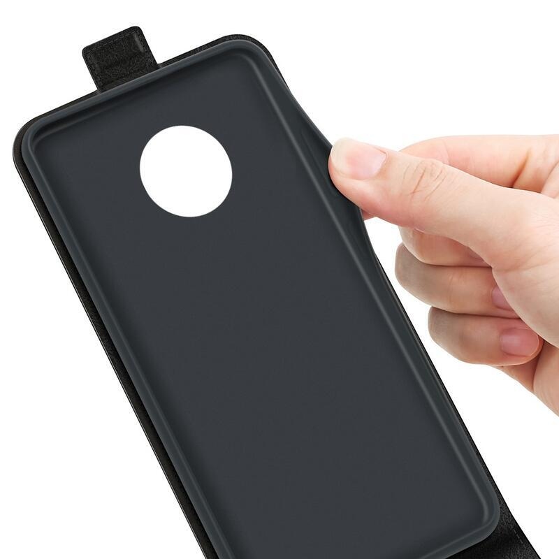 Függőleges PU bőr pénztárca tok Nokia G50 készülékhez - fekete