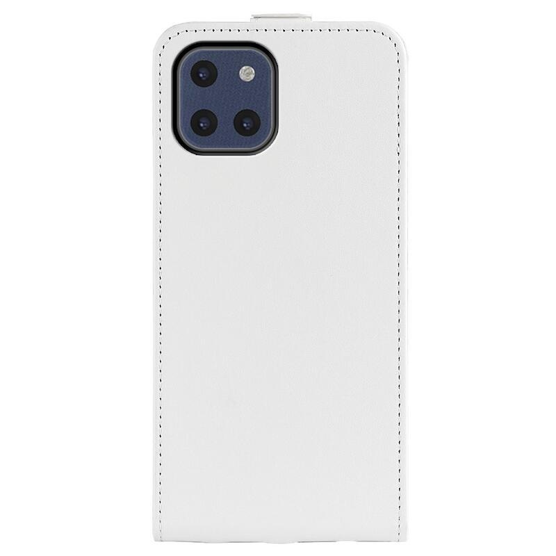 Függőleges PU bőr pénztárca tok Samsung Galaxy A03-hoz - fehér