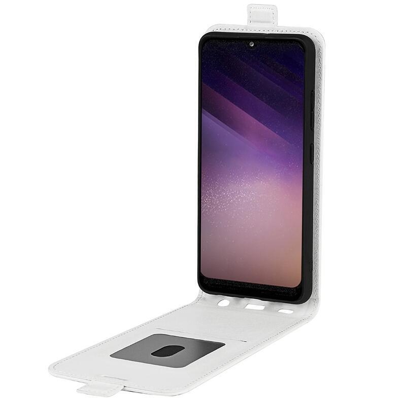 Függőleges PU bőr pénztárca tok Samsung Galaxy A03-hoz - fehér