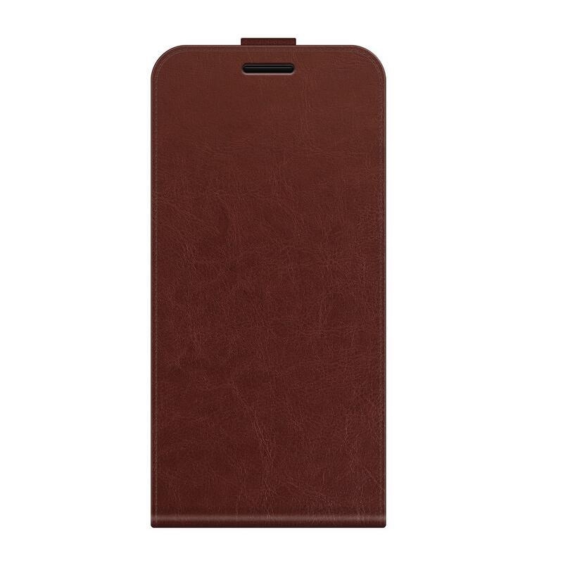 Függőleges PU bőr pénztárca tok Samsung Galaxy A03s (166.6 x 75.9 x 9.1mm) - barna színben