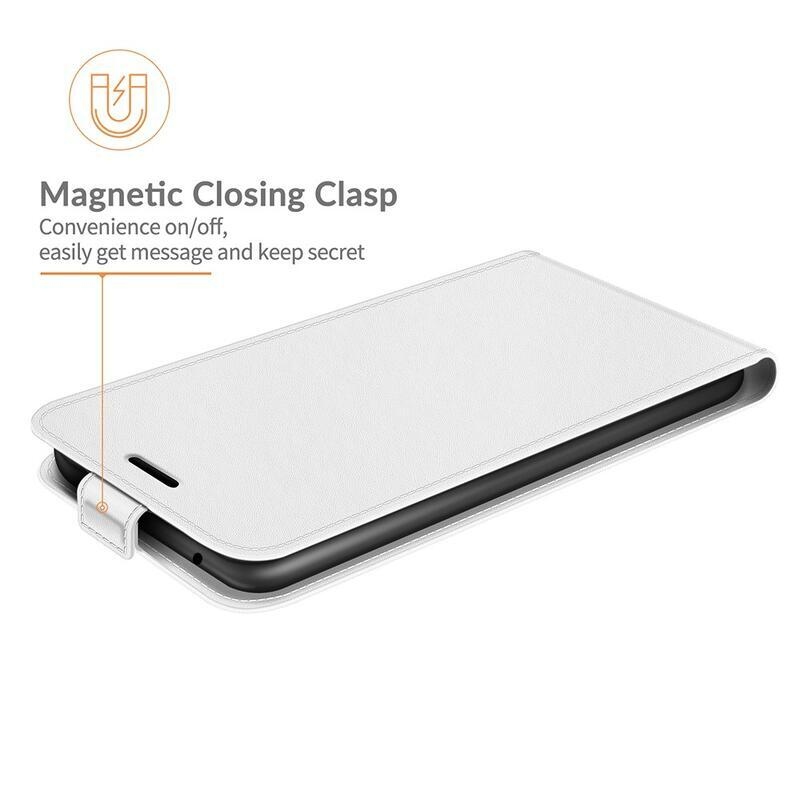 Függőleges PU bőr pénztárca tok a Xiaomi 11T/11T Pro-hoz - fehér