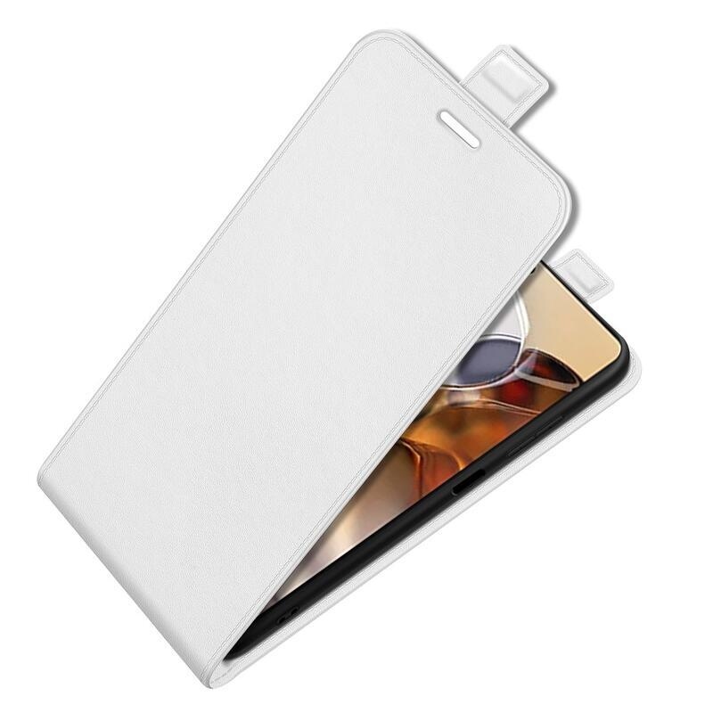 Függőleges PU bőr pénztárca tok a Xiaomi 11T/11T Pro-hoz - fehér