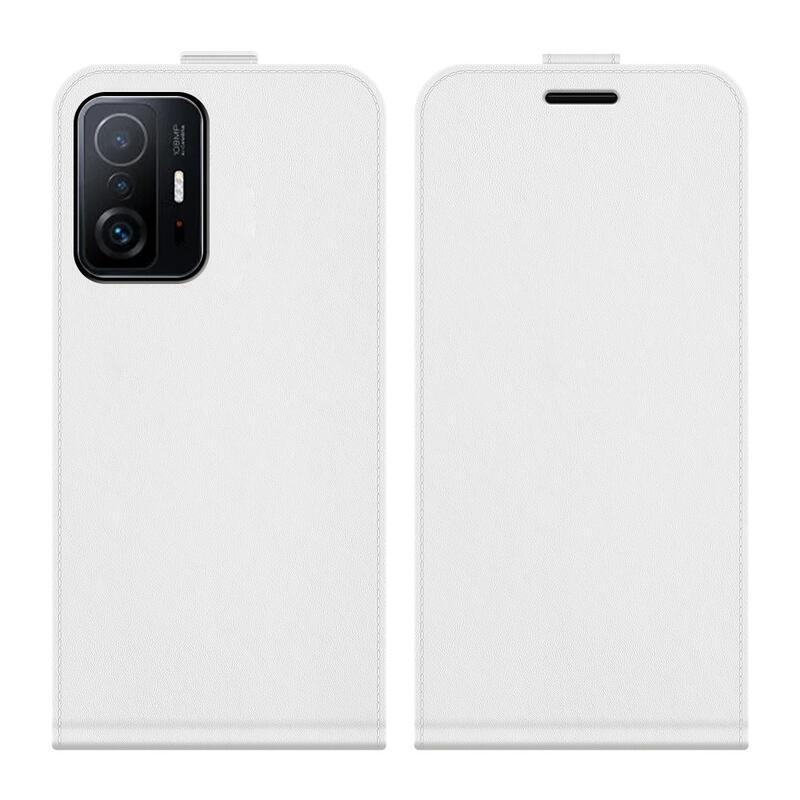 Függőleges PU bőr pénztárca tok a Xiaomi 11T/11T Pro-hoz - fehér
