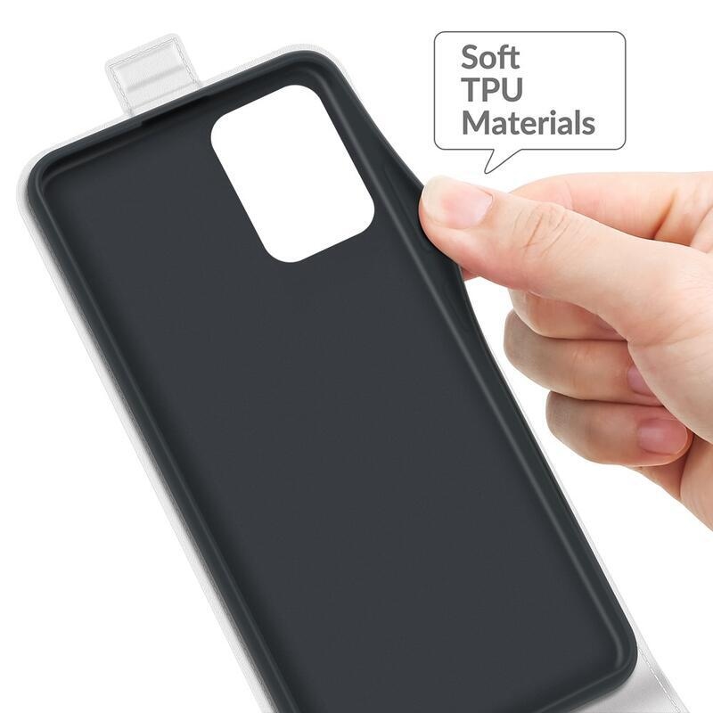 Függőleges PU bőr pénztárca tok a Xiaomi 11T/11T Pro-hoz - fehér