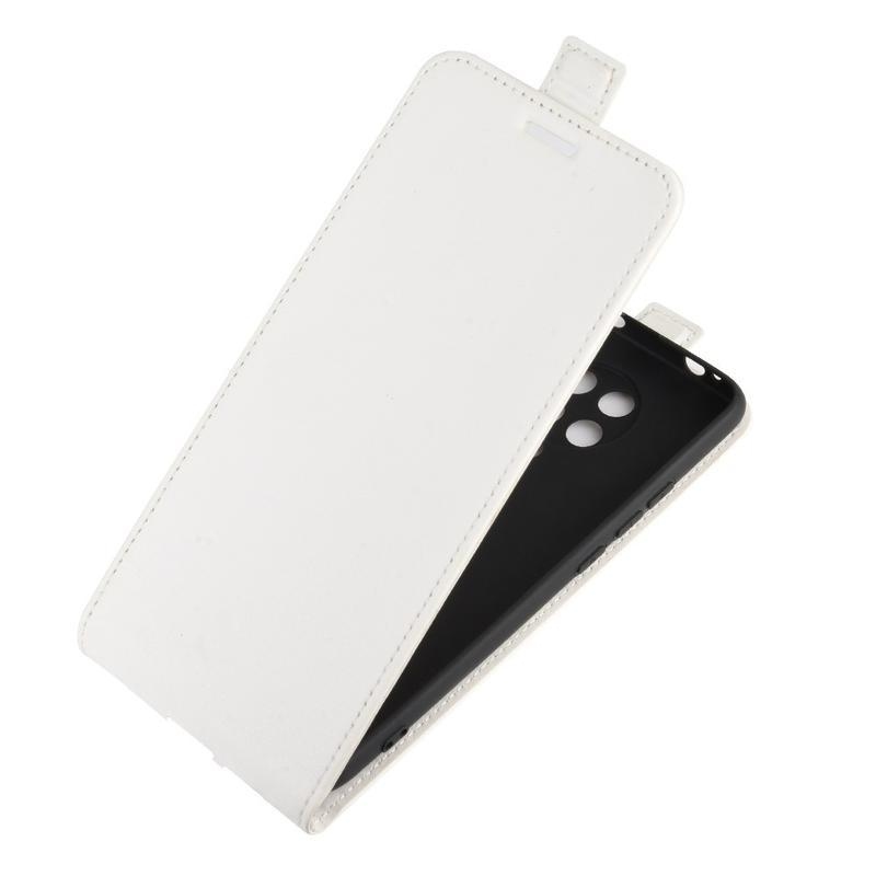 Függőleges PU bőr pénztárca tok a Xiaomi Poco F2 Pro-hoz - fehér