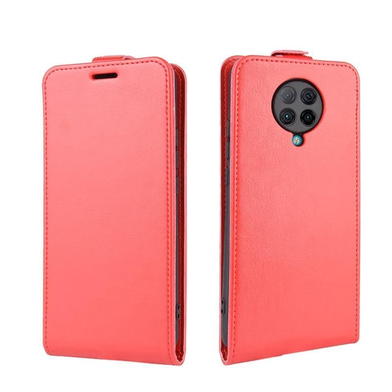 Függőleges PU bőr pénztárca tok Xiaomi Poco F2 Pro - piros