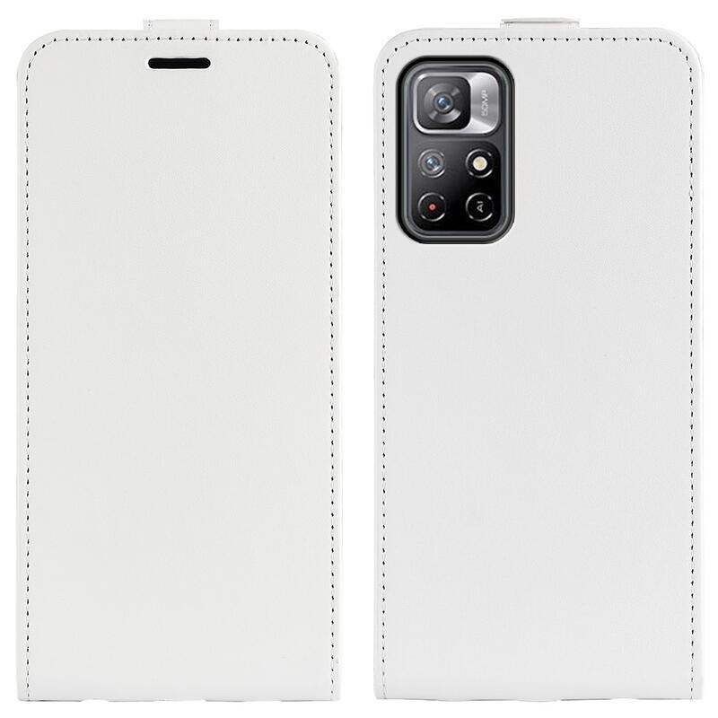 Függőleges PU bőr pénztárca tok Xiaomi Poco M4 Pro 5G/Redmi Note 11S 5G - fehér
