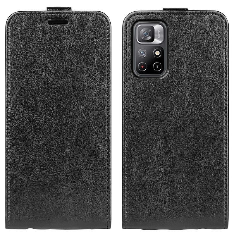 Függőleges PU bőr pénztárca tok Xiaomi Poco M4 Pro 5G/Redmi Note 11S 5G - fekete