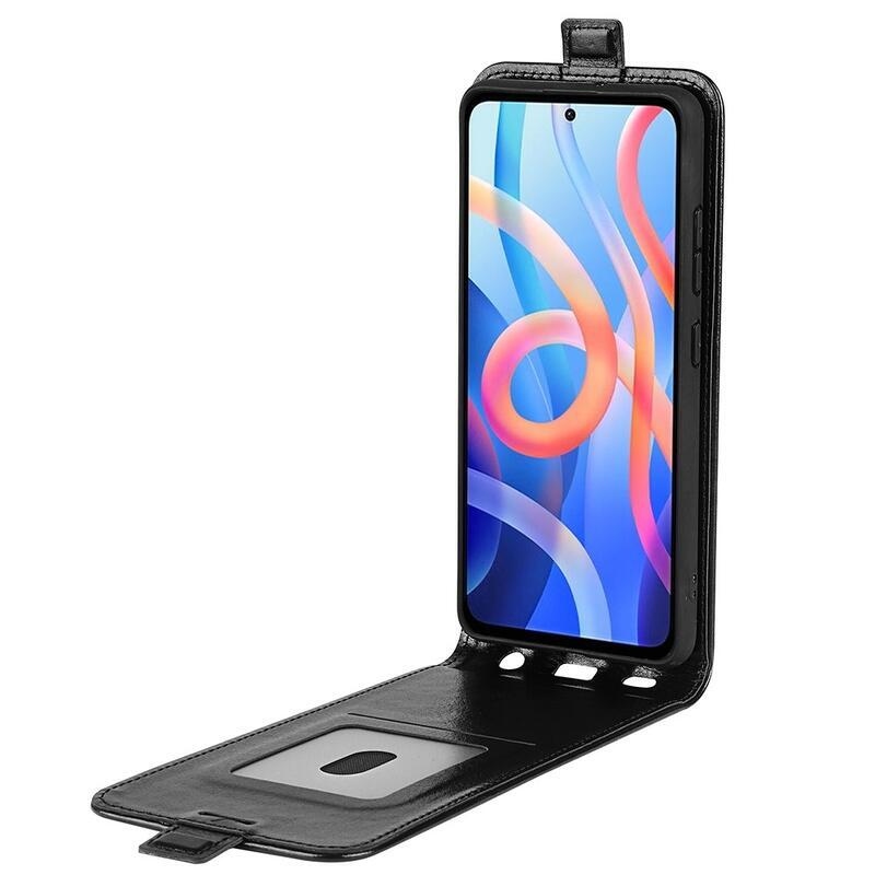 Függőleges PU bőr pénztárca tok Xiaomi Poco M4 Pro 5G/Redmi Note 11S 5G - fekete