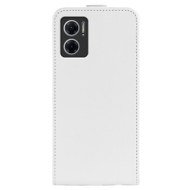 Függőleges PU bőr pénztárca tok Xiaomi Redmi 10 5G - fehér