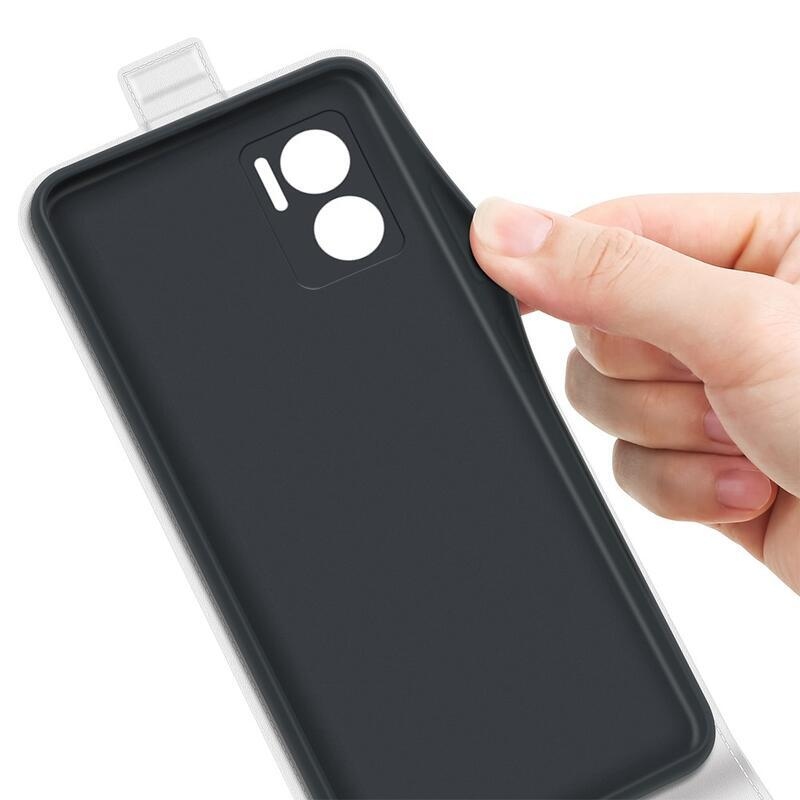 Függőleges PU bőr pénztárca tok Xiaomi Redmi 10 5G - fehér